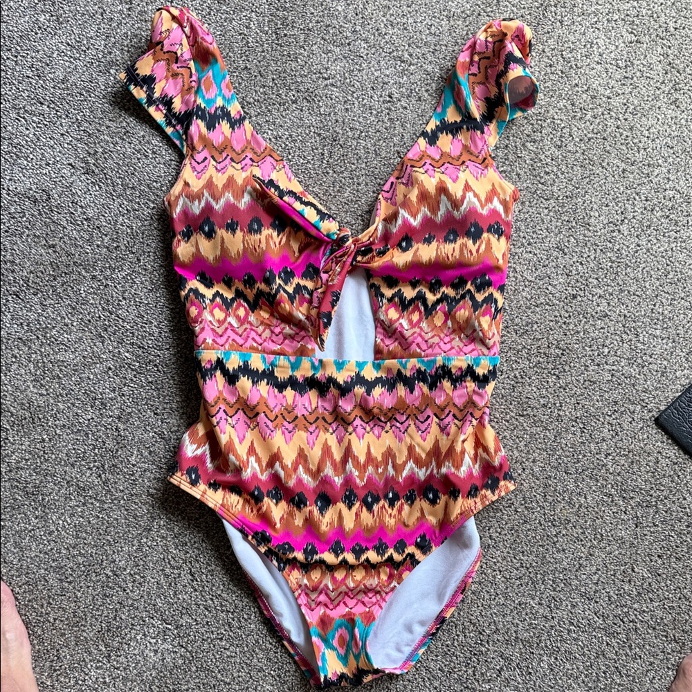 Boden Multicolor Zigzag Swimsuit